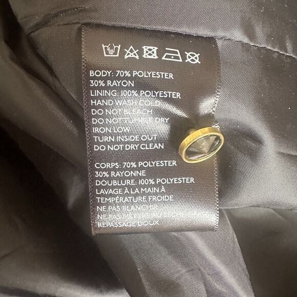 Anthropologie Eyedoll Black Gold Panther Cocktail Dress Pockets Fit Flare Size 0 - Picture 8 of 12